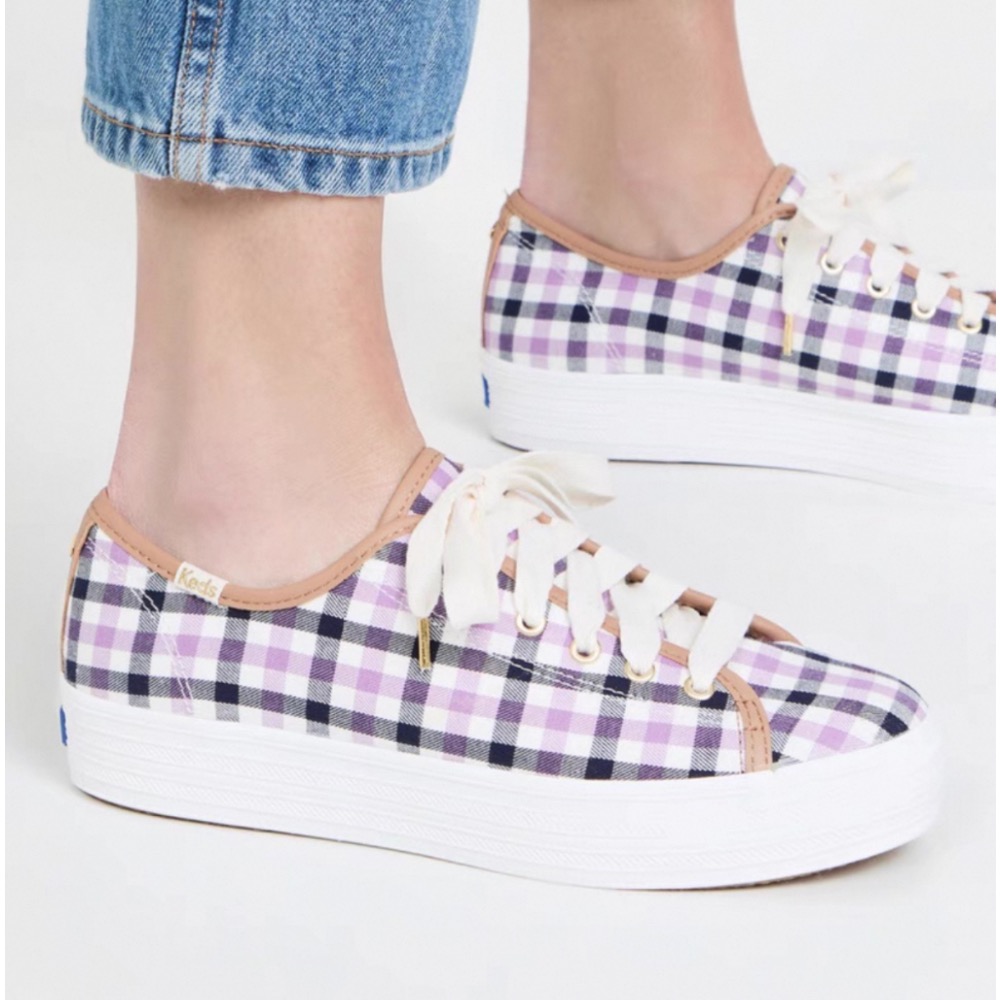 限時優惠 Keds❤️Kate spade格紋 糖果休閒鞋 帆布鞋 休閒女單鞋-細節圖4