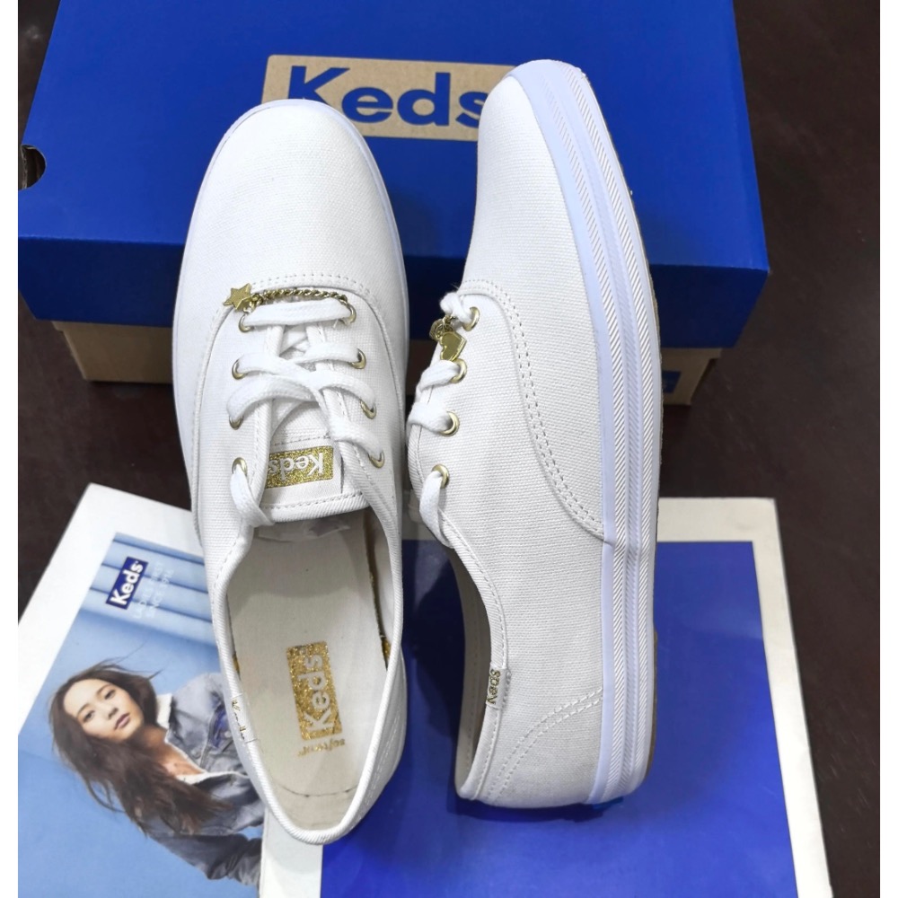 新款優惠Keds 星星💫鏈 休閒鞋 帆布鞋 厚底鞋 帆布鞋-細節圖2