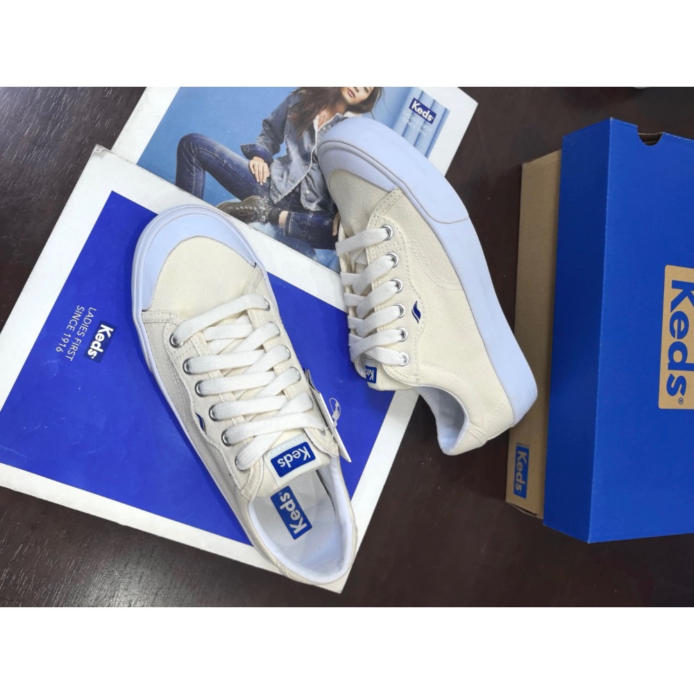 零碼特價🉐️美國潮牌Keds 純色餅乾鞋帆布鞋👟休閒鞋👟厚運動鞋👟小白鞋-細節圖5