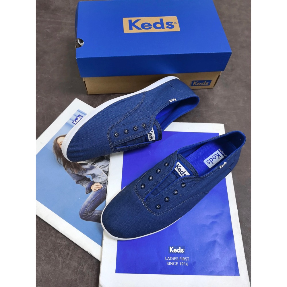 零碼特價 美國潮牌Keds新款 純色 小白鞋 單鞋 帆布鞋 休閒鞋-細節圖7