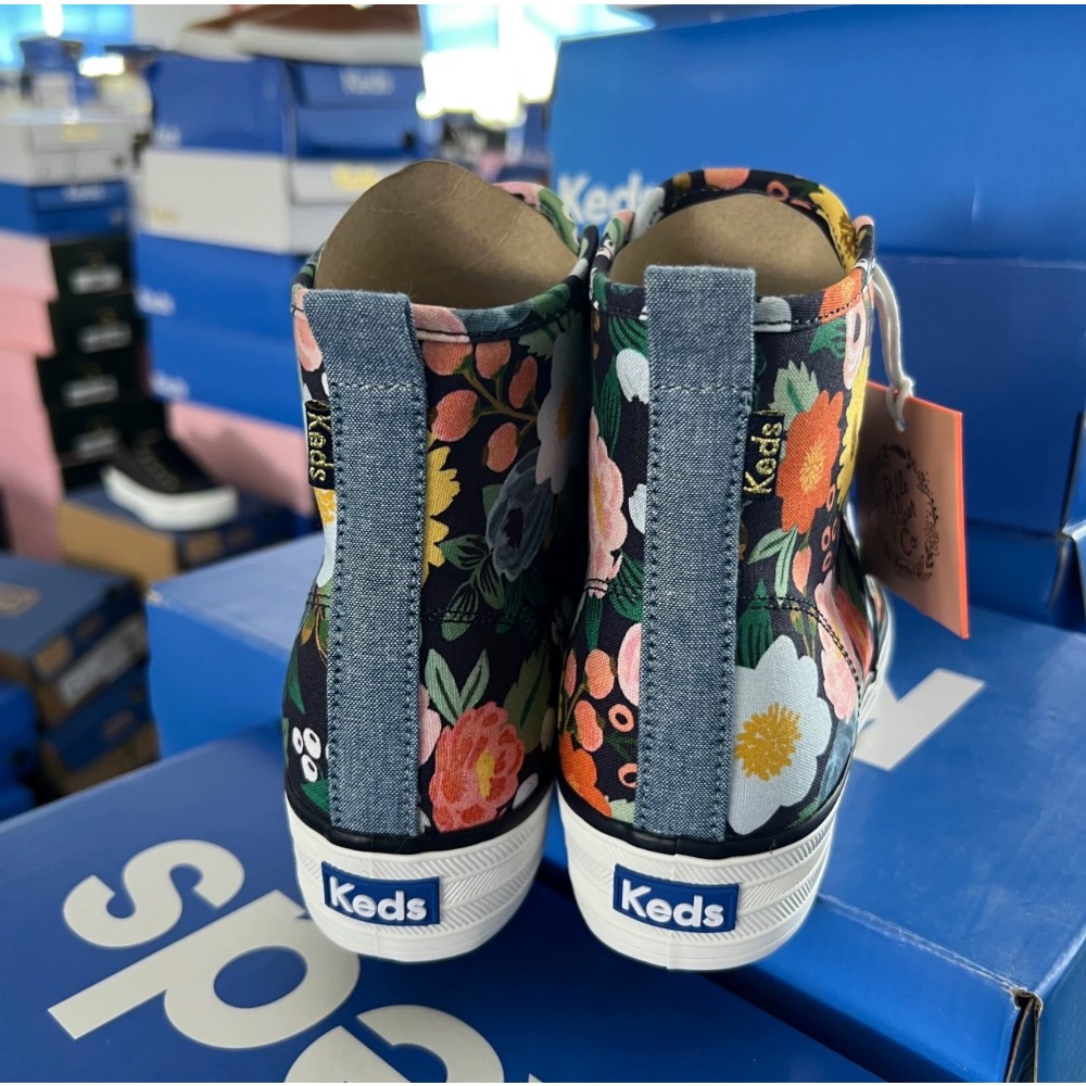 零碼Keds冬季新款高筒材質女厚底鬆糕休閒鞋百搭學院風-細節圖3