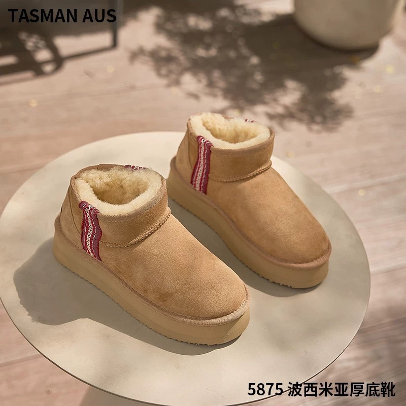 碼特價 澳洲TASMAN AUS波希米亞風 短靴雪靴冬季新款保暖防水棉鞋靴子-細節圖2