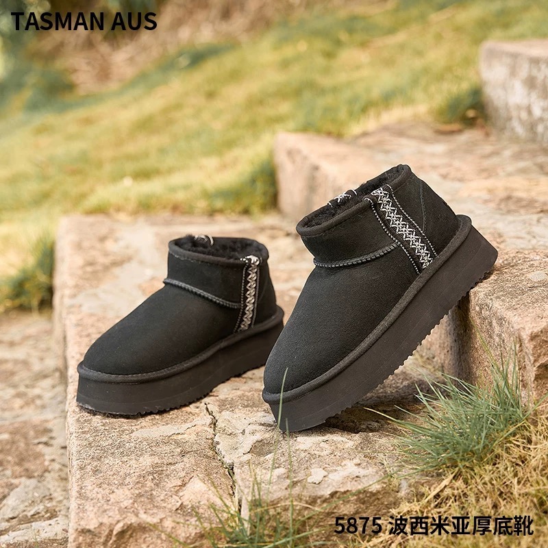 碼特價 澳洲TASMAN AUS波希米亞風 短靴雪靴冬季新款保暖防水棉鞋靴子-細節圖3