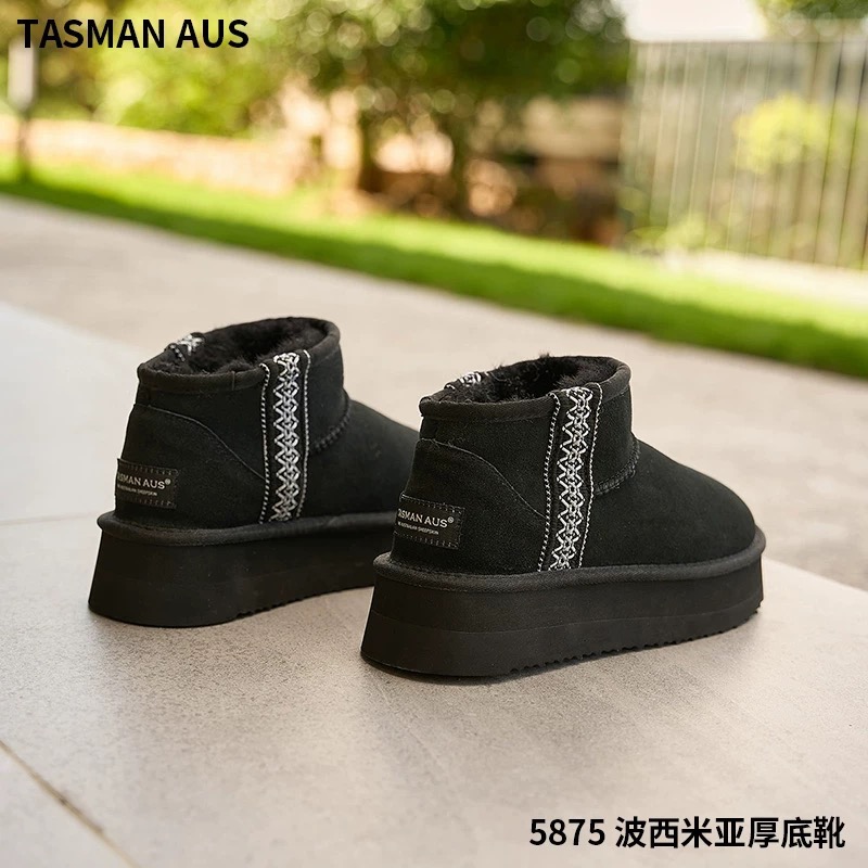 碼特價 澳洲TASMAN AUS波希米亞風 短靴雪靴冬季新款保暖防水棉鞋靴子-細節圖4