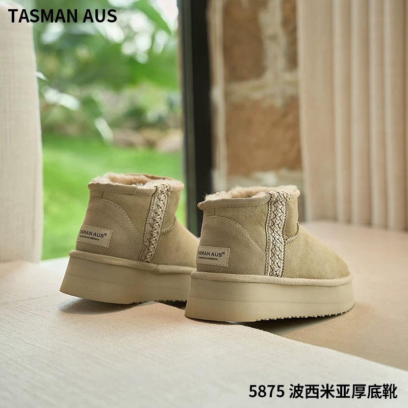 碼特價 澳洲TASMAN AUS波希米亞風 短靴雪靴冬季新款保暖防水棉鞋靴子-細節圖7