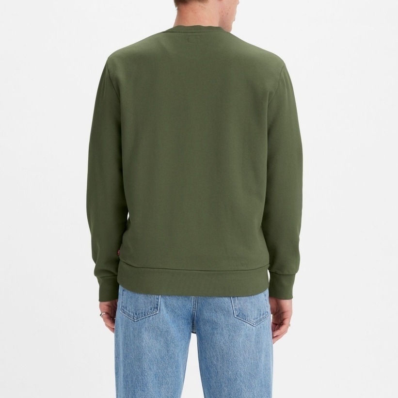 Levis 男款 大學T 經典Logo 軍綠 38423-0053-細節圖7