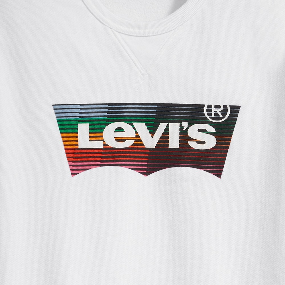 Levis 男款 大學T 高密度膠印彩虹Logo 白 17895-0080🔥-細節圖2