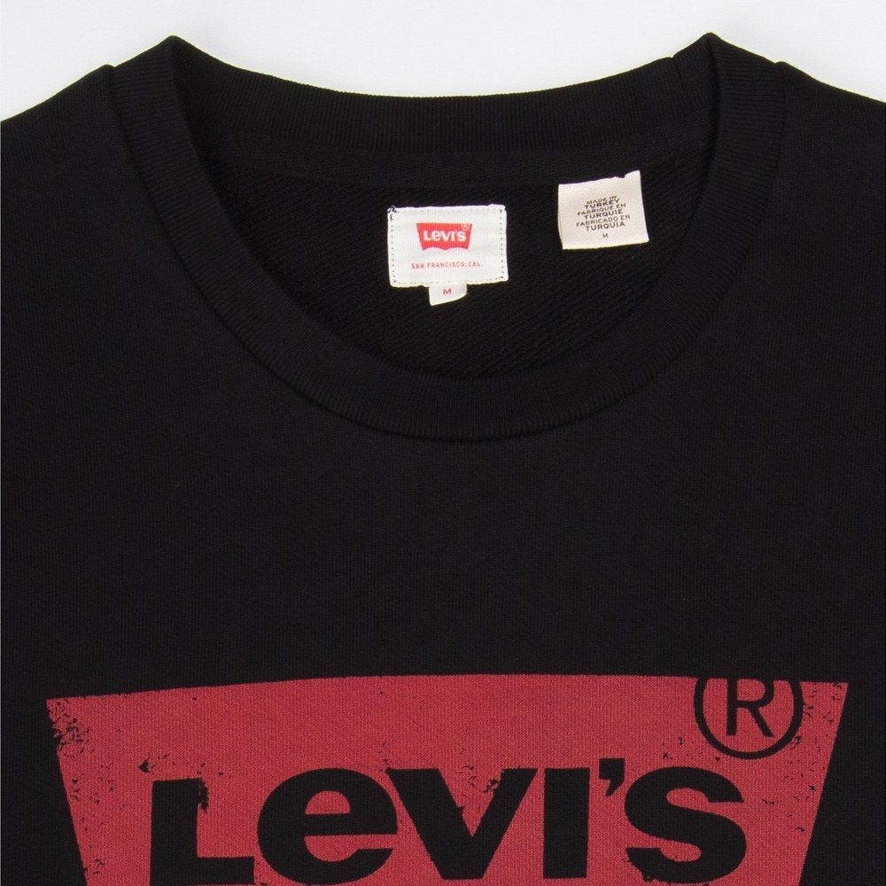 Levis 男款 大學T 經典Logo 斑駁款 黑 19492-0027*🔥-細節圖3