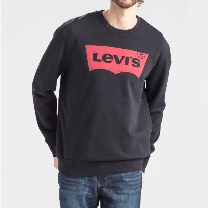 Levis 男款 大學T 經典Logo 斑駁款 黑 19492-0027*🔥-細節圖6