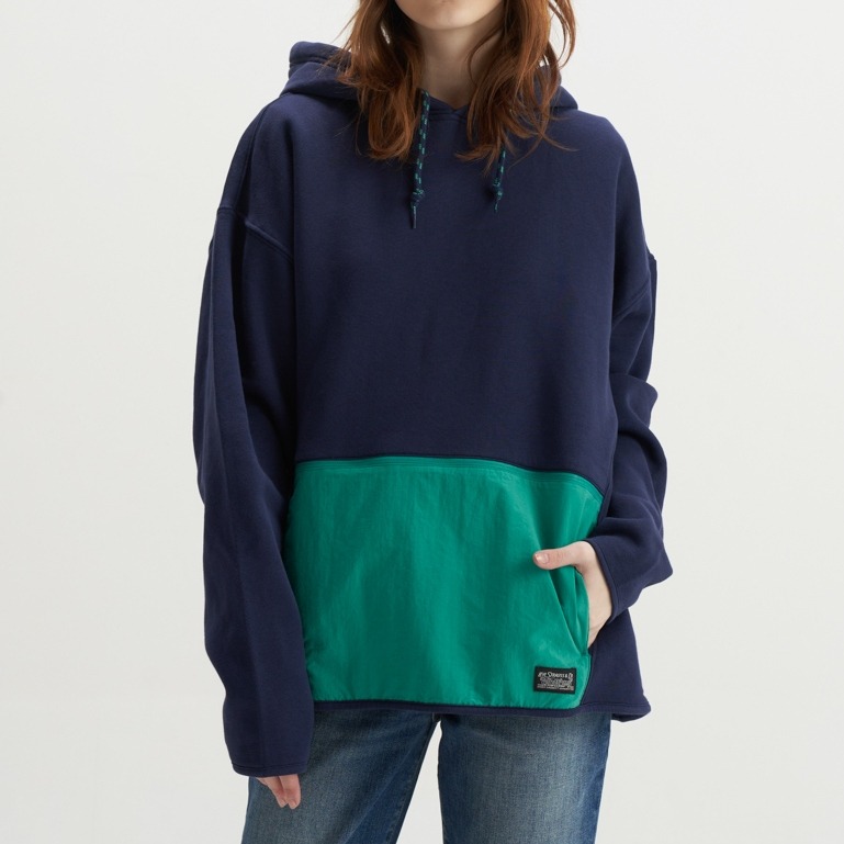 Levis 男款 口袋帽T 工裝大口袋收納設計 海軍藍 A0756-0001*🔥-細節圖8