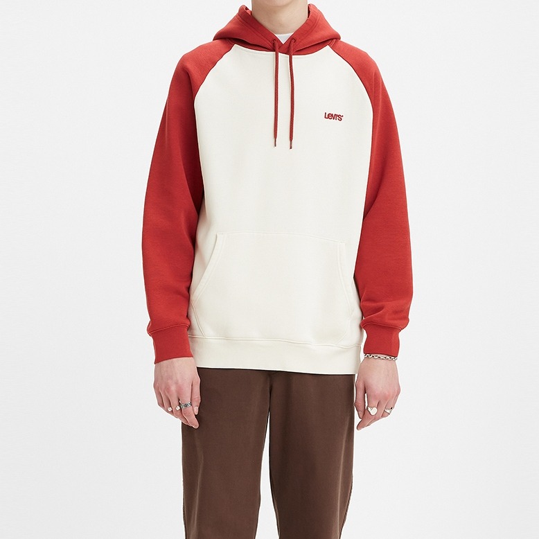 Levis 男款 口袋帽T 精工刺繡Logo 磚紅 A3650-0001*🔥-細節圖6