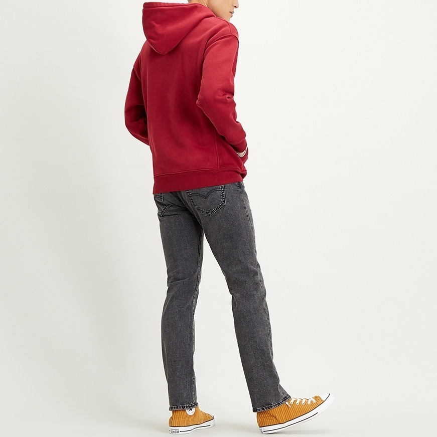 Levis 男款 口袋帽T 簡約刺繡Logo 學院紅 34590-0002🔥-細節圖7