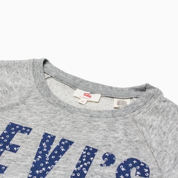 Levis 女款 大學T 復古Logo 麻灰 17387-0034*🔥-細節圖2