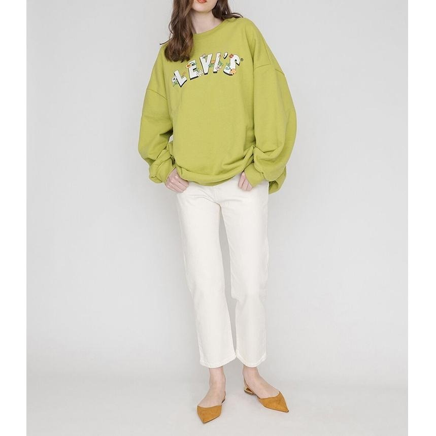 Levis 女款 大學T 復古卡通風Logo 抹茶綠 A0888-0030🔥-細節圖4