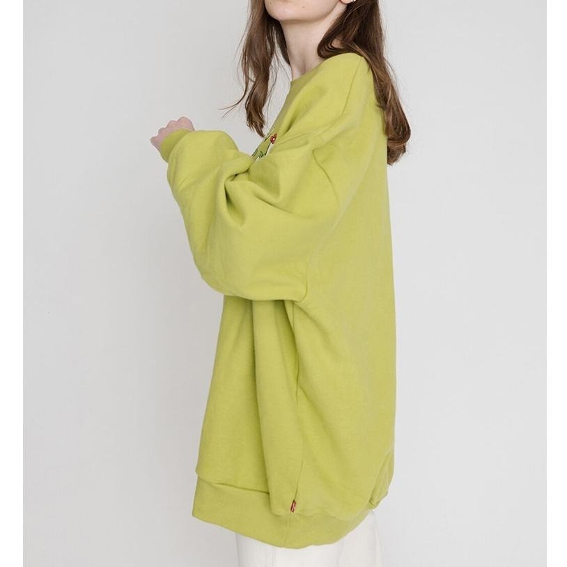 Levis 女款 大學T 復古卡通風Logo 抹茶綠 A0888-0030🔥-細節圖6