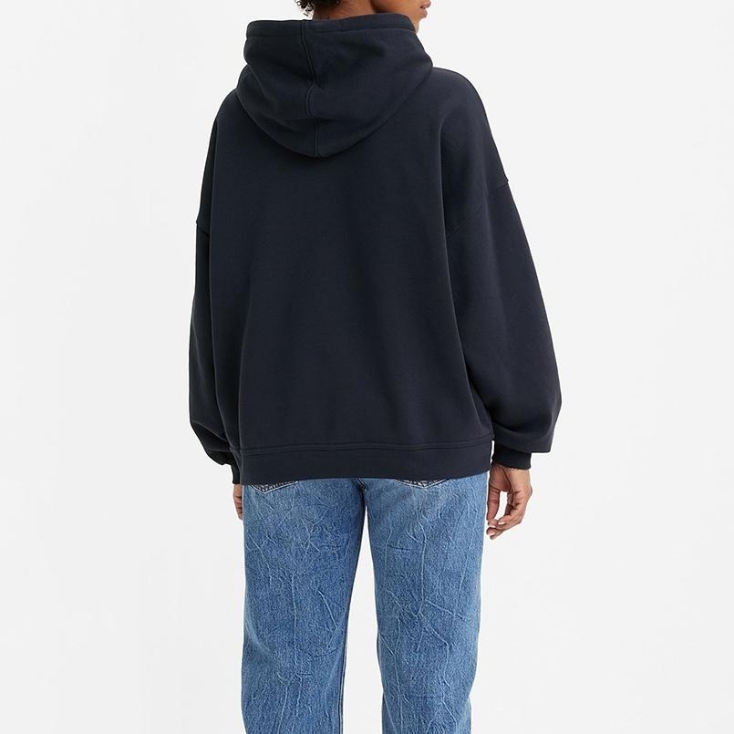 Levis 女款 口袋帽T 高密度膠印Logo 黑藍 A3397-0009🔥-細節圖9