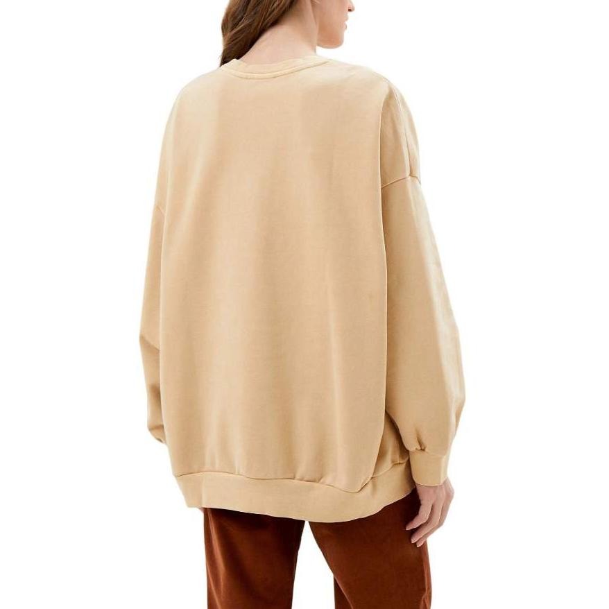 Levis 女款 大學T 迷你復古海報體Logo 小麥色 A0888-0025🔥-細節圖6