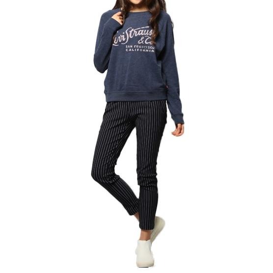 Levis 女款 大學T 草寫Logo 深藍 17387-0016*🔥-細節圖9