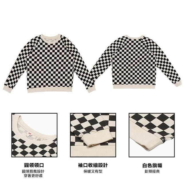 Levis 女款 大學T 黑白格紋 29594-0010🔥-細節圖2