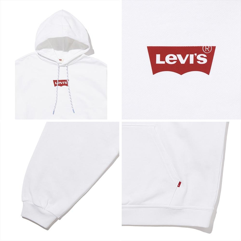 Levis 女款 口袋帽T 高密度膠印小Logo 白 A3397-0008🔥-細節圖2