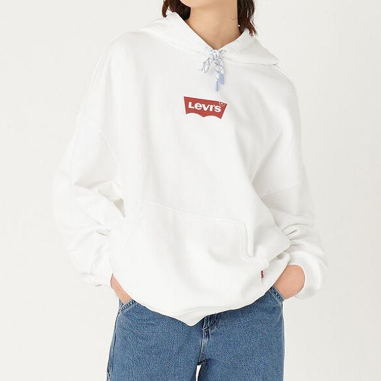 Levis 女款 口袋帽T 高密度膠印小Logo 白 A3397-0008🔥-細節圖3