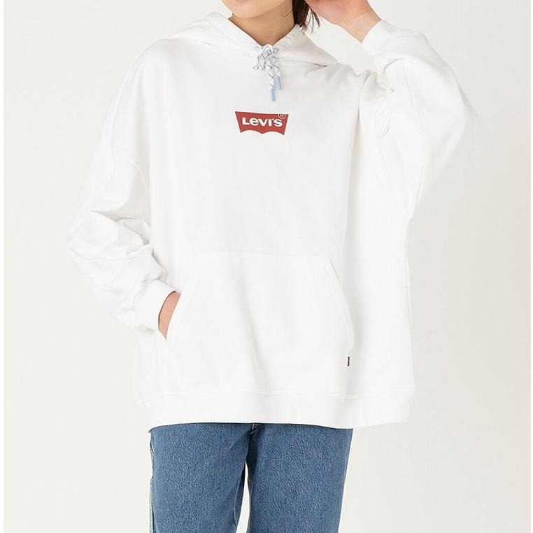 Levis 女款 口袋帽T 高密度膠印小Logo 白 A3397-0008🔥-細節圖8
