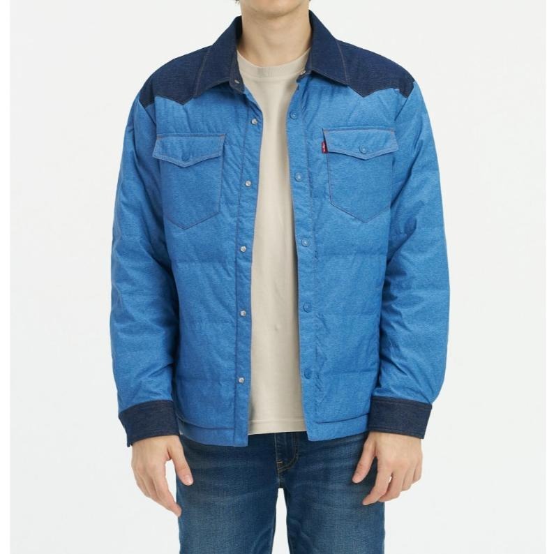 Levis 男款 羽絨外套 拼接牛仔面料 004Z5-0000-細節圖6