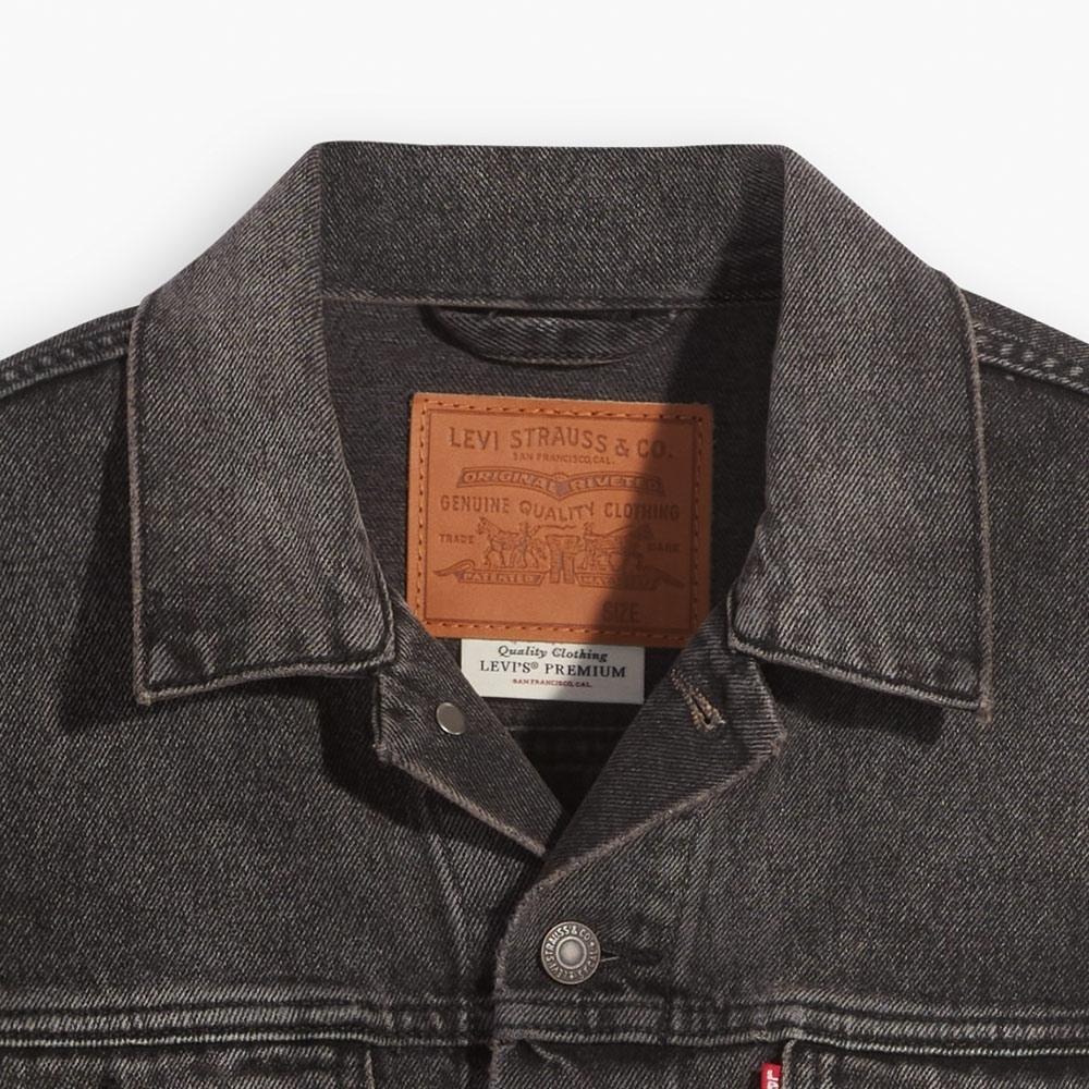 Levis 男款 Type III 牛仔外套 經典修身版型 黑灰水洗 72334-0601-細節圖2