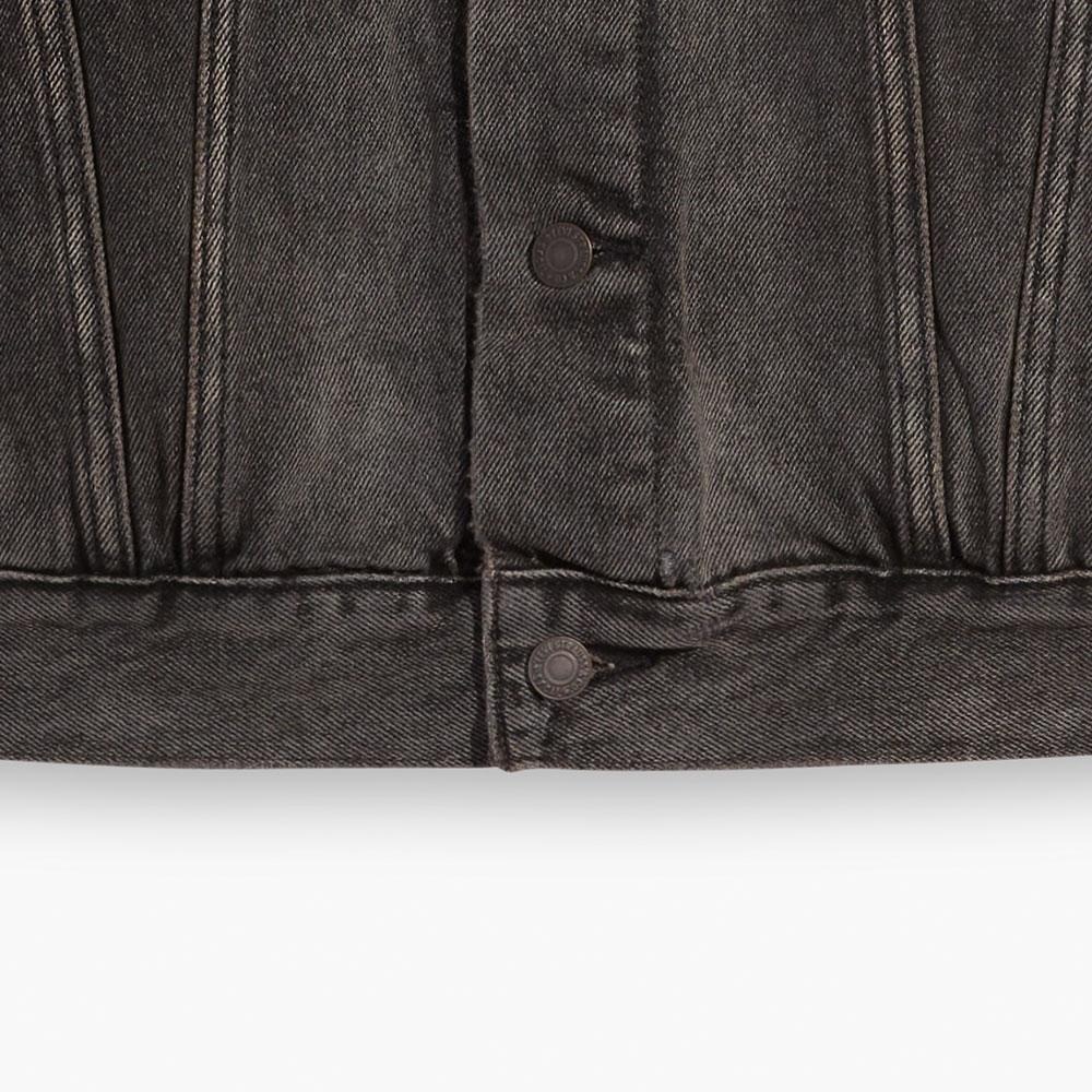 Levis 男款 Type III 牛仔外套 經典修身版型 黑灰水洗 72334-0601-細節圖4