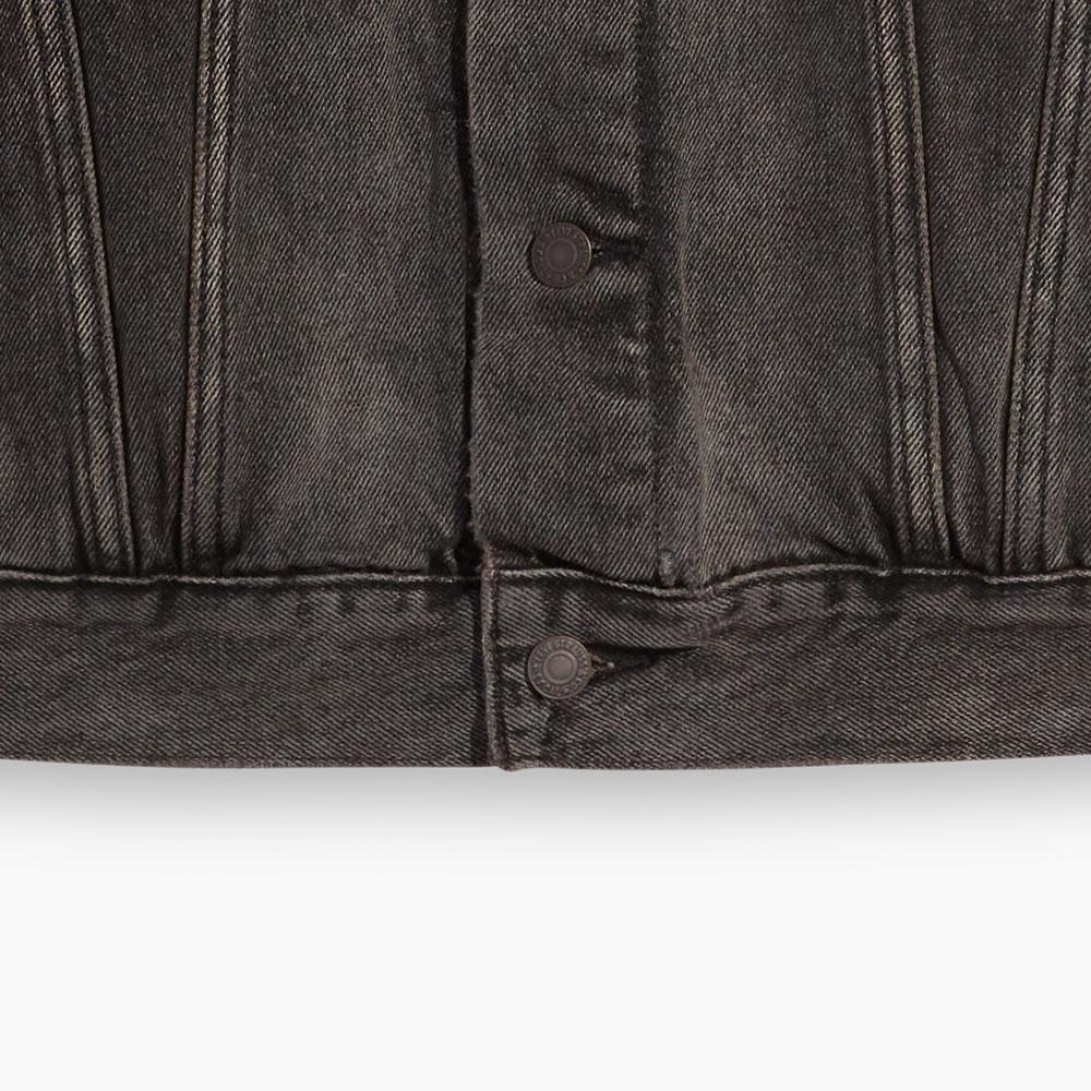 Levis 男款 Type III 牛仔外套 經典修身版型 黑灰水洗 72334-0601-細節圖4