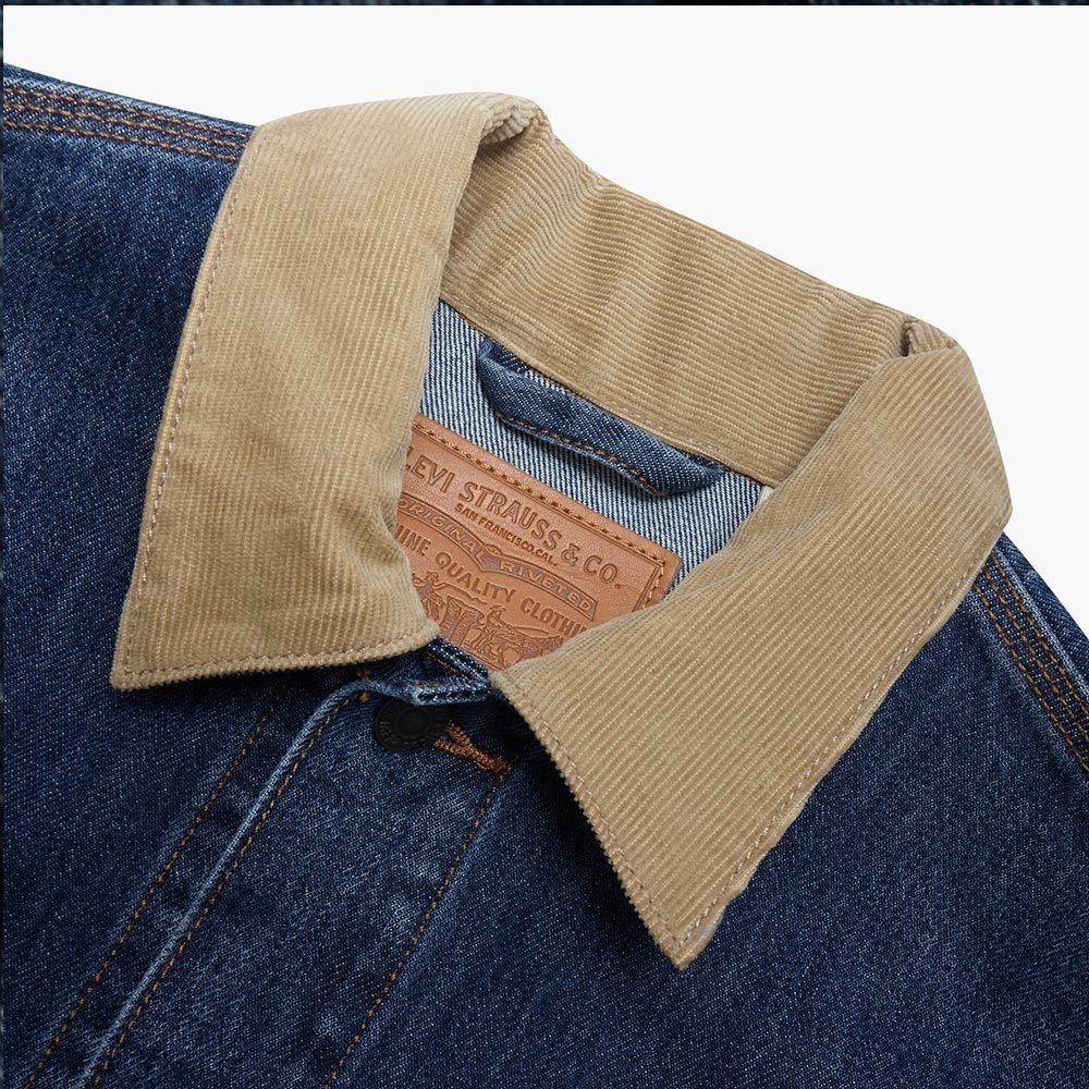 Levis 男款 Type II 牛仔外套 燈心絨領 精工深藍染水洗 A0640-0002🔥-細節圖3