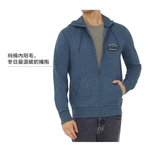 Levis 男款 連帽外套 復古簡寫爆裂紋Logo 青藍 19625-0002🔥-細節圖5