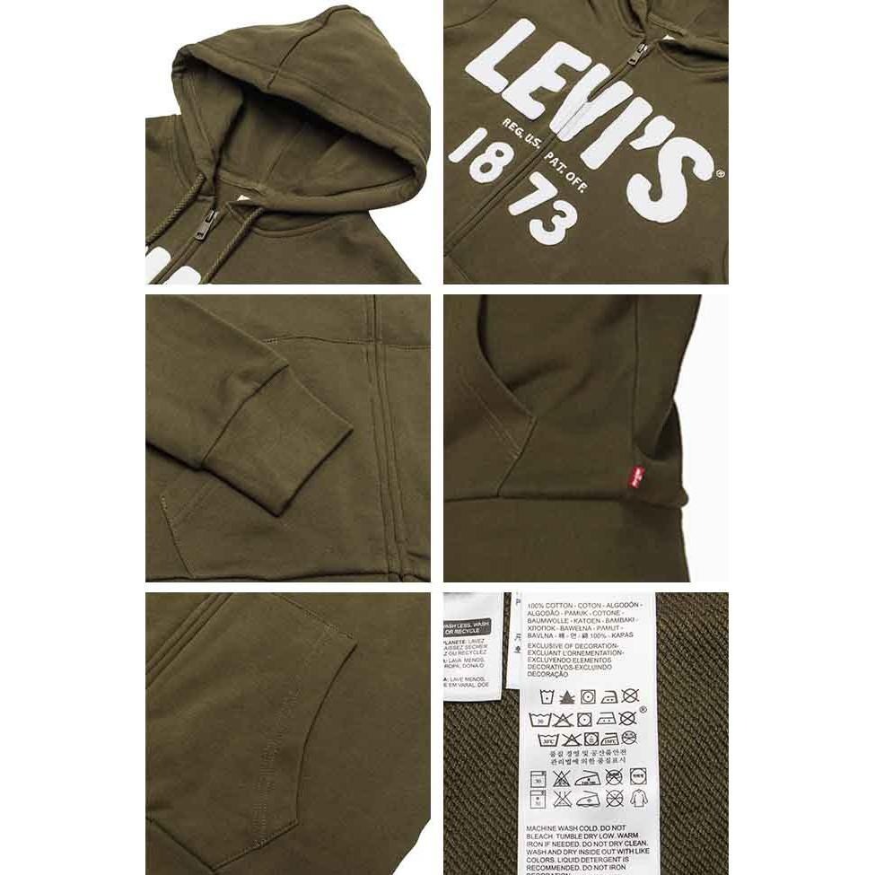 Levis 男款 連帽外套 立體復古Logo 墨綠 19625-0001🔥-細節圖3