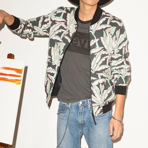 Levis 男款 飛行外套 雙面穿 綠葉印花 47767-0000🔥-細節圖7