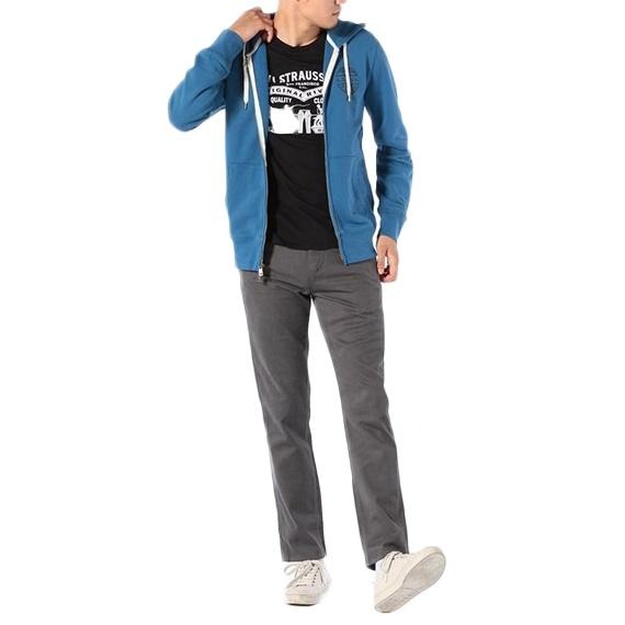 Levis 男款 連帽外套 復古簡寫爆裂紋Logo 青藍 19493-0000🔥-細節圖6