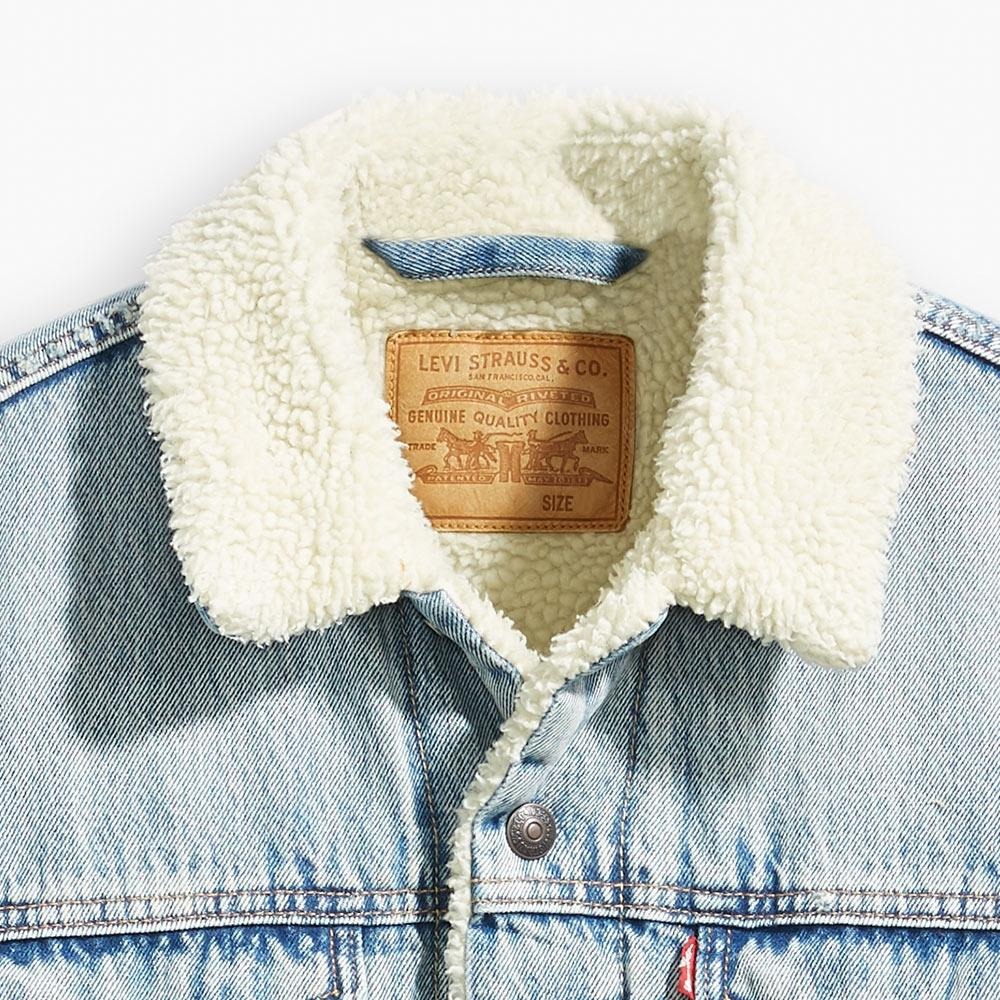 Levis 男款 Typer 3 牛仔外套 Sherpa棉花絨 淺藍水洗 16365-0070🔥-細節圖2