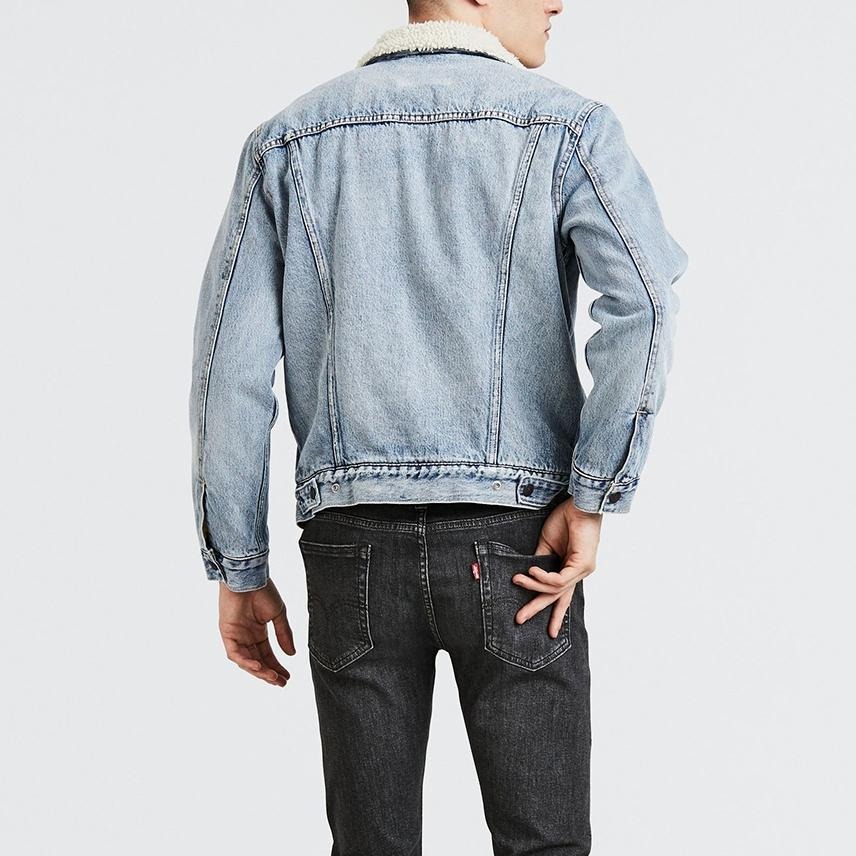 Levis 男款 Typer 3 牛仔外套 Sherpa棉花絨 淺藍水洗 16365-0070🔥-細節圖9