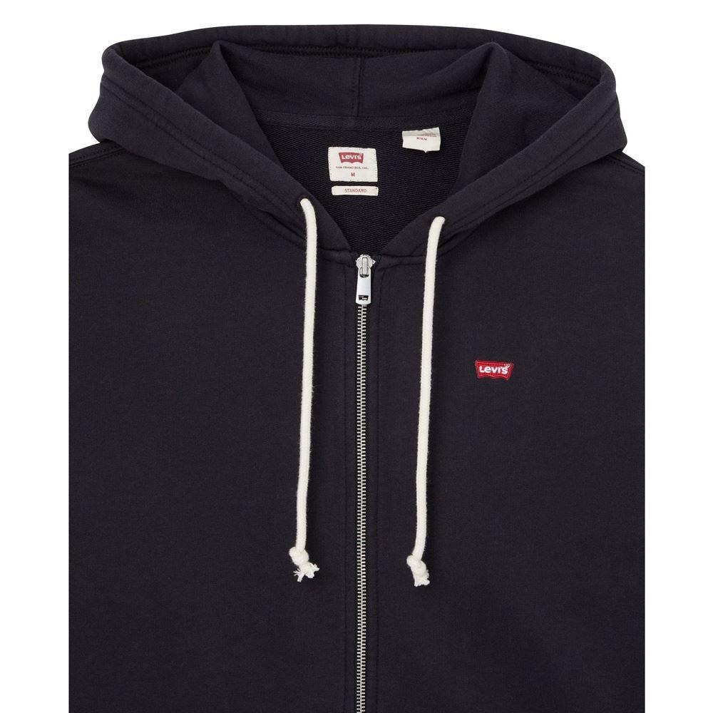 Levis 男款 連帽外套 迷你刺繡Batwing LOGO 黑 34584-0016-細節圖2