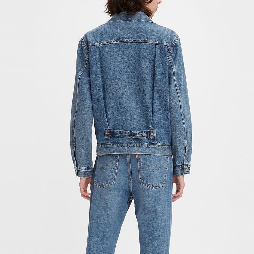 Levis 男款 Type I 牛仔外套 精工中藍染水洗 A3174-0004-細節圖9