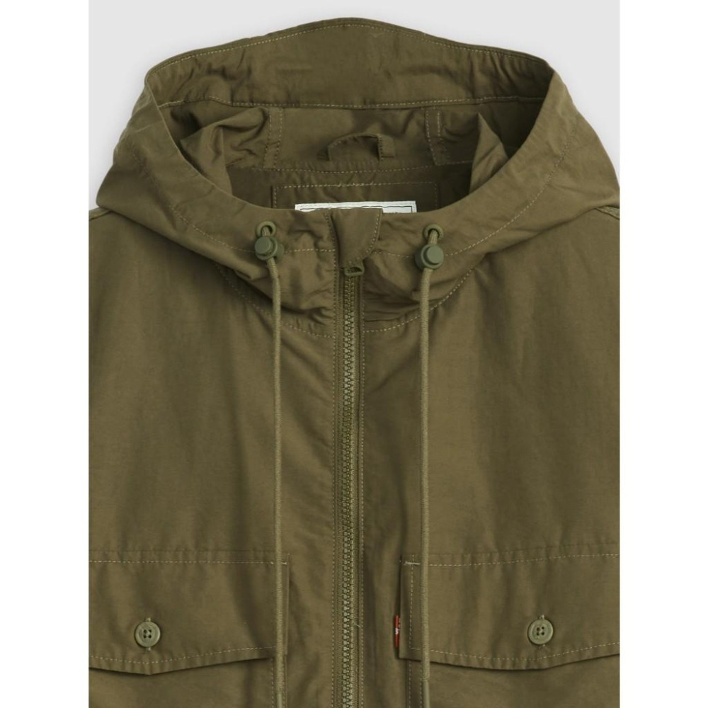 Levis 男款 風衣外套 抽繩式 軍綠 001HX-0000-細節圖3