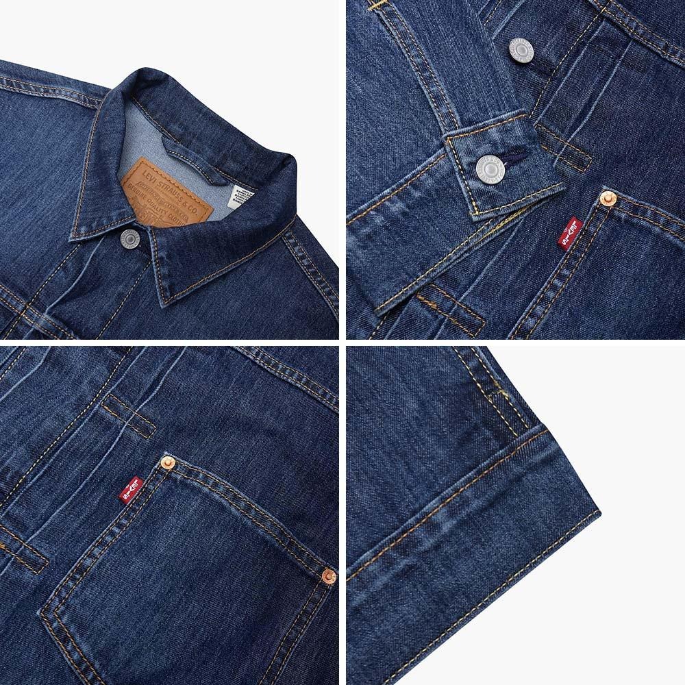 Levis 男款 Type I 牛仔外套 精工深藍染水洗 涼感丹寧 A3174-0001-細節圖3