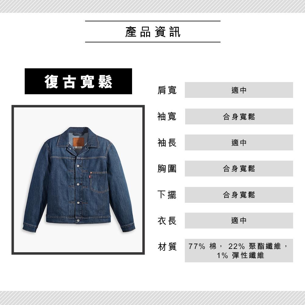 Levis 男款 Type I 牛仔外套 精工深藍染水洗 涼感丹寧 A3174-0001-細節圖5