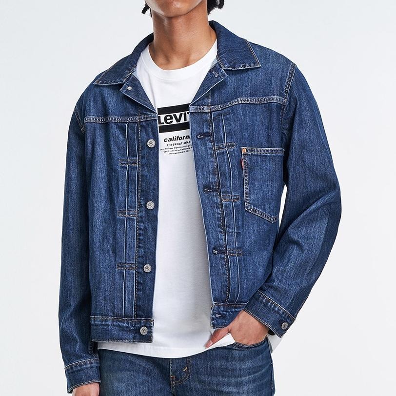 Levis 男款 Type I 牛仔外套 精工深藍染水洗 涼感丹寧 A3174-0001-細節圖8
