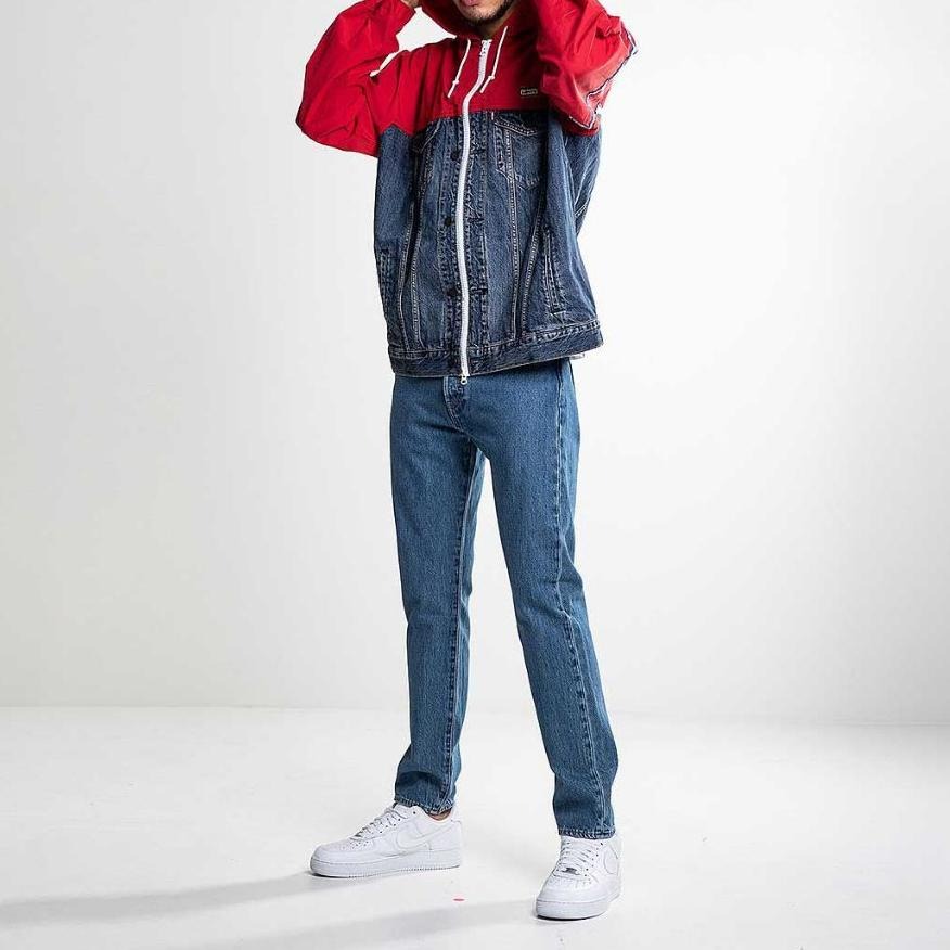 Levis 男款 風衣連帽外套 異材質拼接 Logo布章 67762-0000🔥-細節圖8