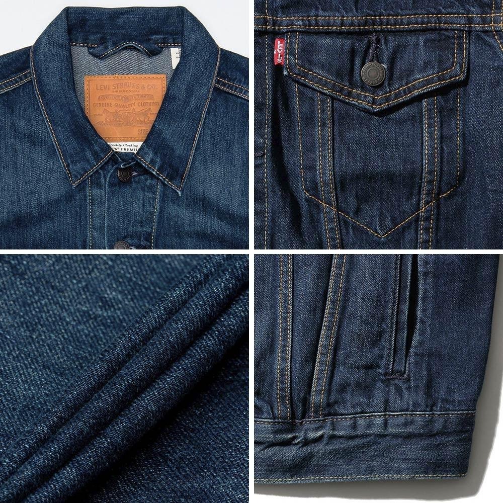 Levis 男款 Type III 牛仔外套 經典修身版型 深藍刷色 72334-0352🔥-細節圖2