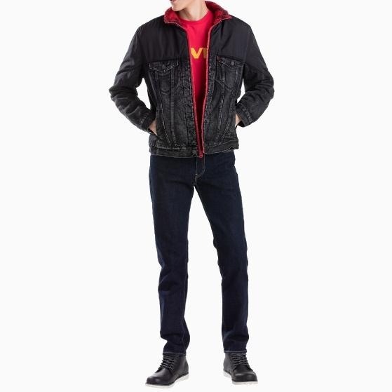 Levis 男款 Type 3 牛仔外套 Sherpa棉花絨 黑灰水洗 74753-0000🔥-細節圖7