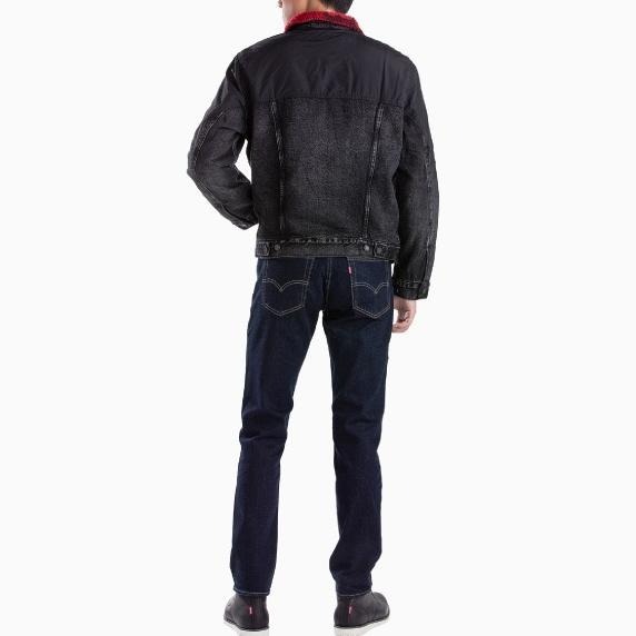 Levis 男款 Type 3 牛仔外套 Sherpa棉花絨 黑灰水洗 74753-0000🔥-細節圖8