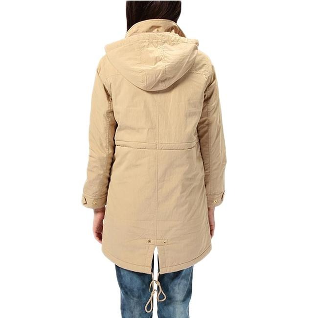 Levis 女款 長版大衣 風衣鋪棉外套 連帽外套 卡其 16044-0002🔥-細節圖7