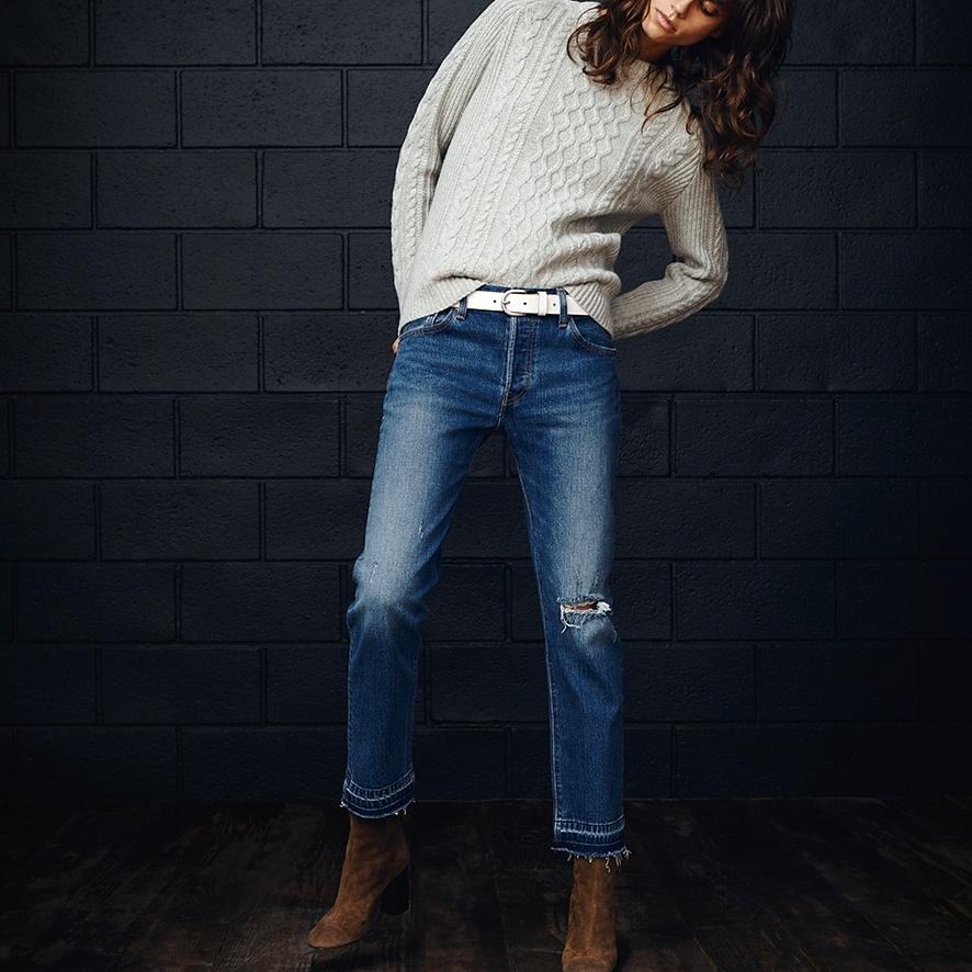 Levis 女款 羊毛毛衣 長袖上衣 麻花灰 26845-0000🔥-細節圖8