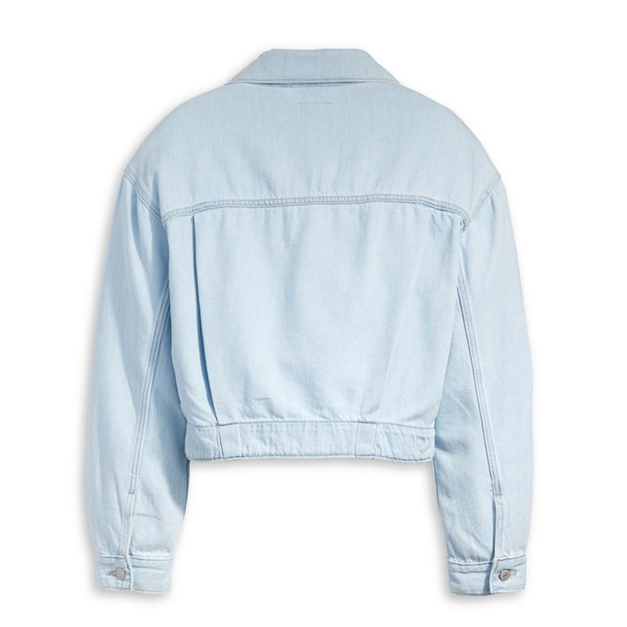 Levis 女款 牛仔外套 輕磅天絲棉丹寧 復古淺藍刷色 A7439-0006🔥-細節圖2